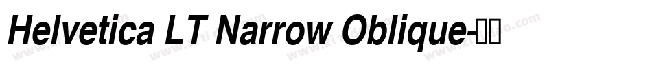 Helvetica LT Narrow Oblique字体转换